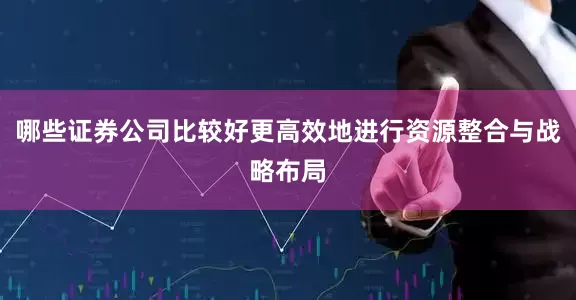 哪些证券公司比较好更高效地进行资源整合与战略布局